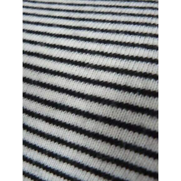 $90 Ann Taylor Loft Black Ivory Striped Bow Cuff Wool Blend Sweater PS NEW - Picture 6 of 6